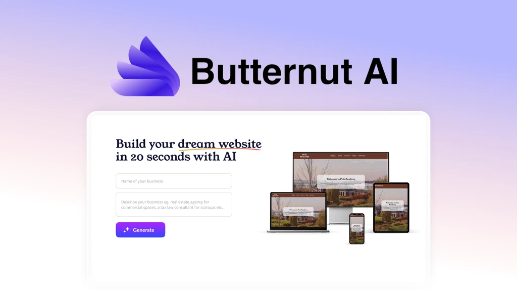 Butternut AI: The Fast and Easy AI Website Builder