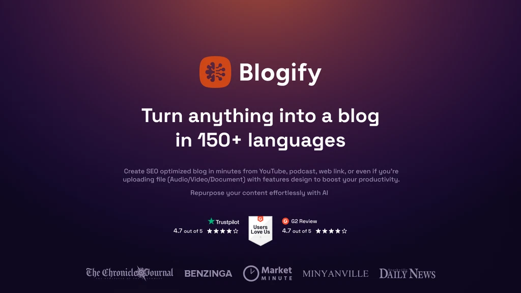 Blogify: The Ultimate AI-Powered Blogging Tool for Content Creators